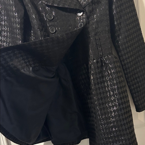 Vintage Y2K Britney for Candies Sparkly Harlequin Checker Print Coat, Size S - Picture 8 of 14